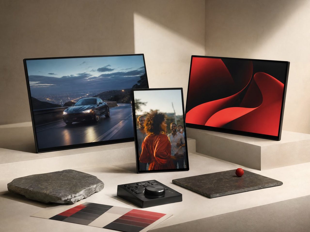 One campaign shown across television, tablet and phone formats